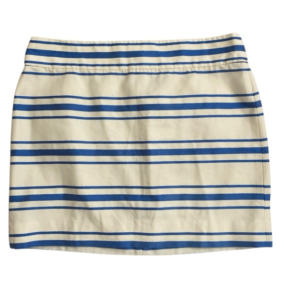 J.Crew Blue Striped Mini Skirt - Picture 1 of 7